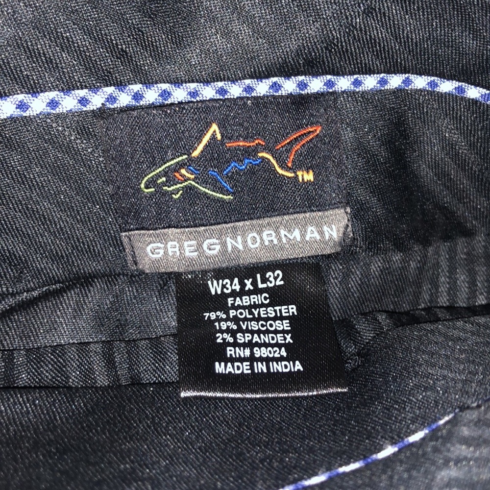 Greg Norman Collection Black Dress Pants Tailored Fit Size W34 x L32 - Picture 7 of 8